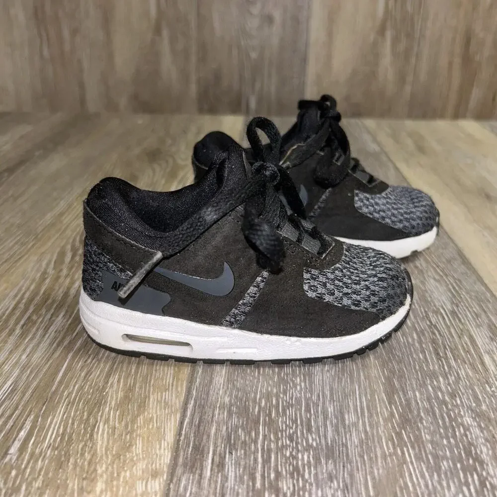 Nike Air Max Zero SE (TD) Black Gray Infant Youth US Size 6C - 922922-004 Shoes